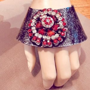 Handmade One of a kind vinyl record cuff/Bracelet